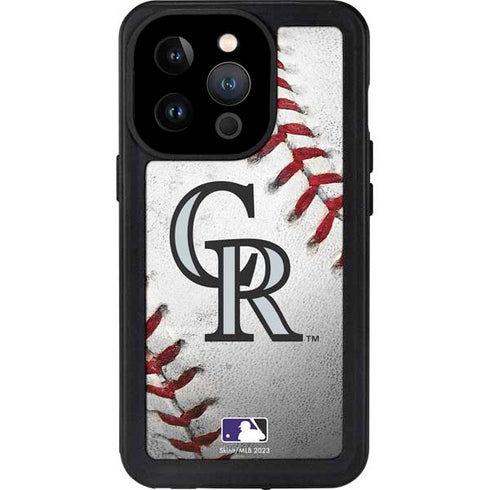 MLB Colorado Rockies Game Ball iPhone 15 Pro Waterproof Case